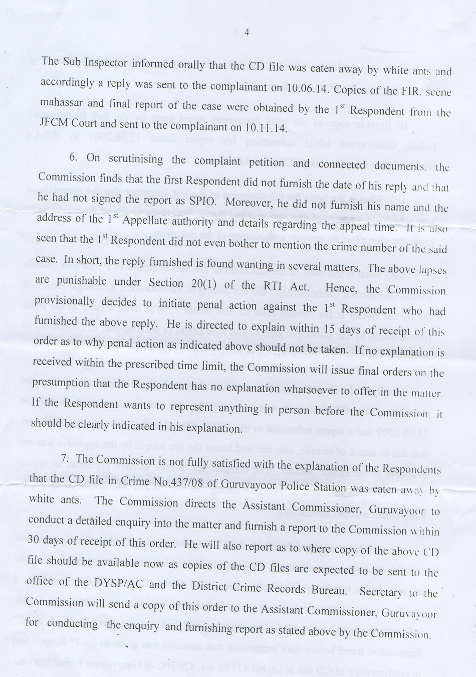 RTI ACT, KERALA